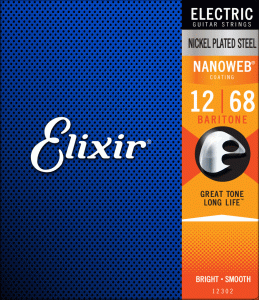 Струны для электрогитары Elixir 12302 Nanoweb Baritone 12-68