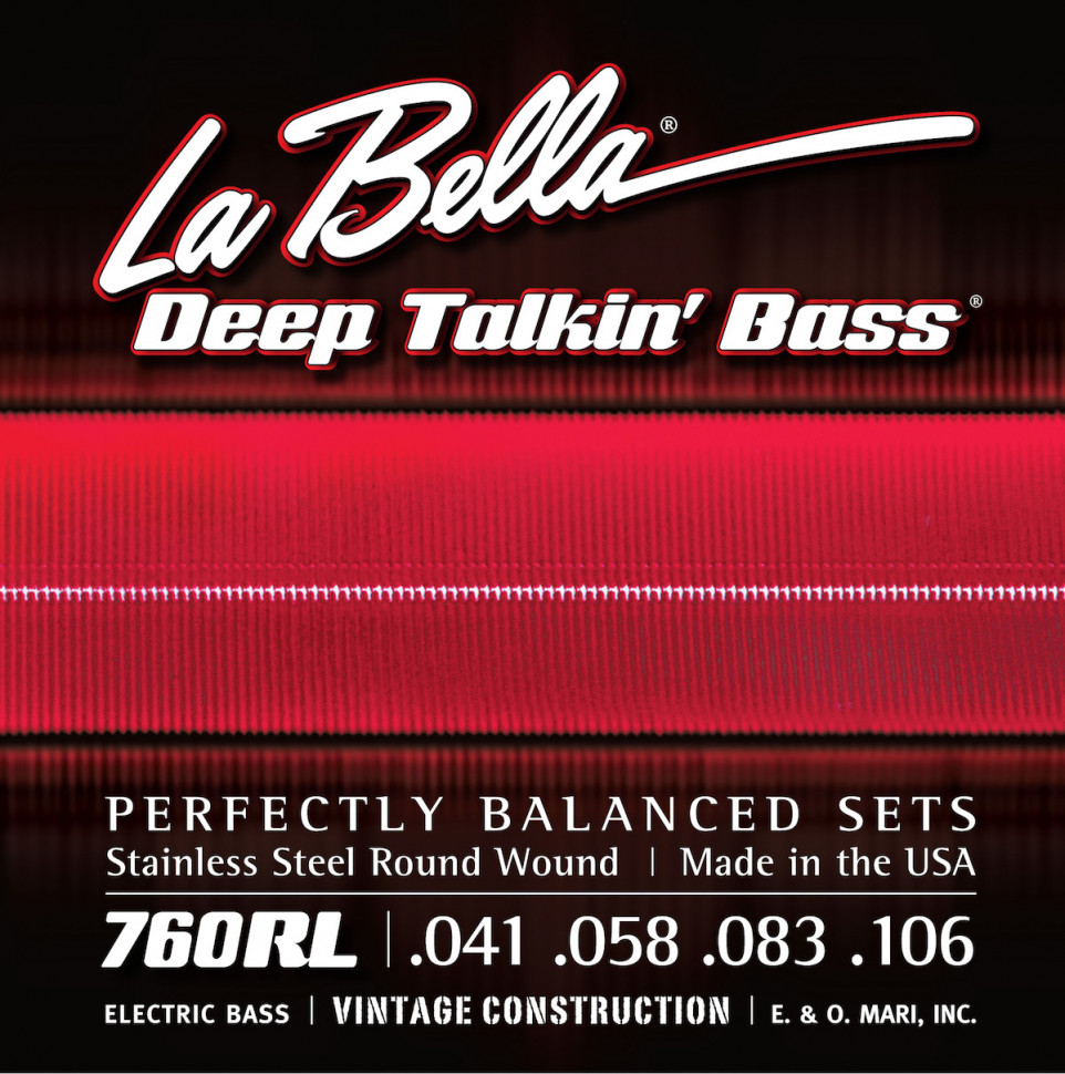 ​Струны для бас-гитары La Bella 760RL Stainless Steel Round Wound​ 41-106