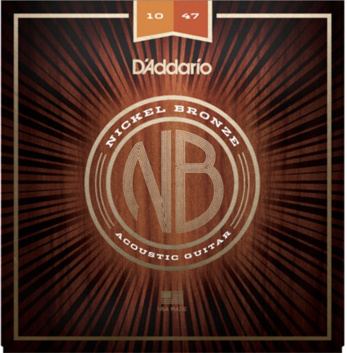 Струны для акустической гитары D'Addario NB1047 Extra Light Nickel Bronze 10-47