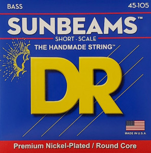 DR SNMR-45 - SUNBEAM™ - струны для короткомензурной 4-струнной бас-гитары, никель, 45 - 105