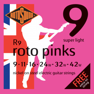 Rotosound R9 Roto Pinks Nickel Super Light струны для электрогитары 9-42