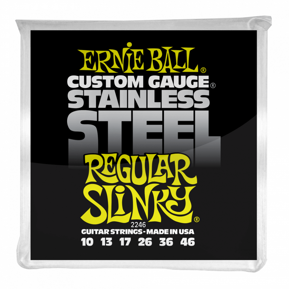 Струны для электрогитары Ernie Ball 2246 Regular Slinky Stainless Steel 10-46