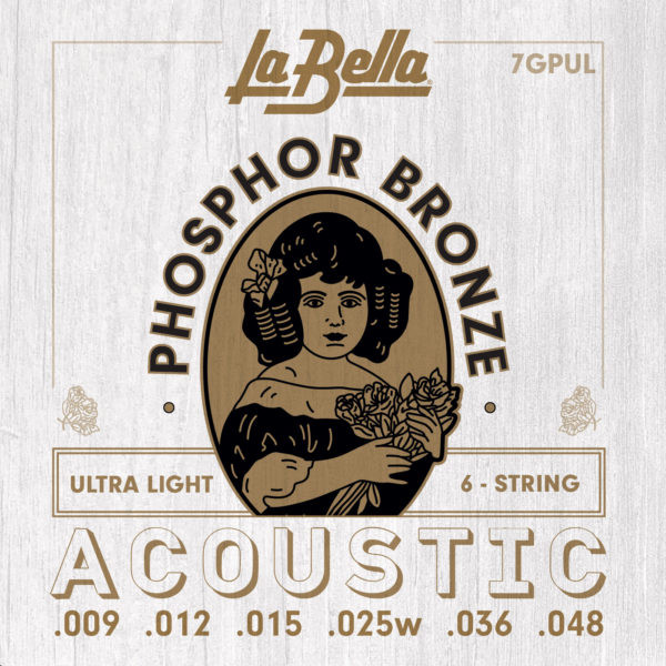 ​Струны для акустической гитары La Bella 7GPUL Phosphor Bronze Ultra Light 9-48