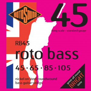 Rotosound RB45 Roto Bass Nickel Plated Unsilked 45-105 струны для бас-гитары