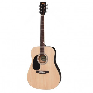 Encore LH-EW100N левосторонняя акустическая гитара, Dreadnought, цвет натуральный матовый