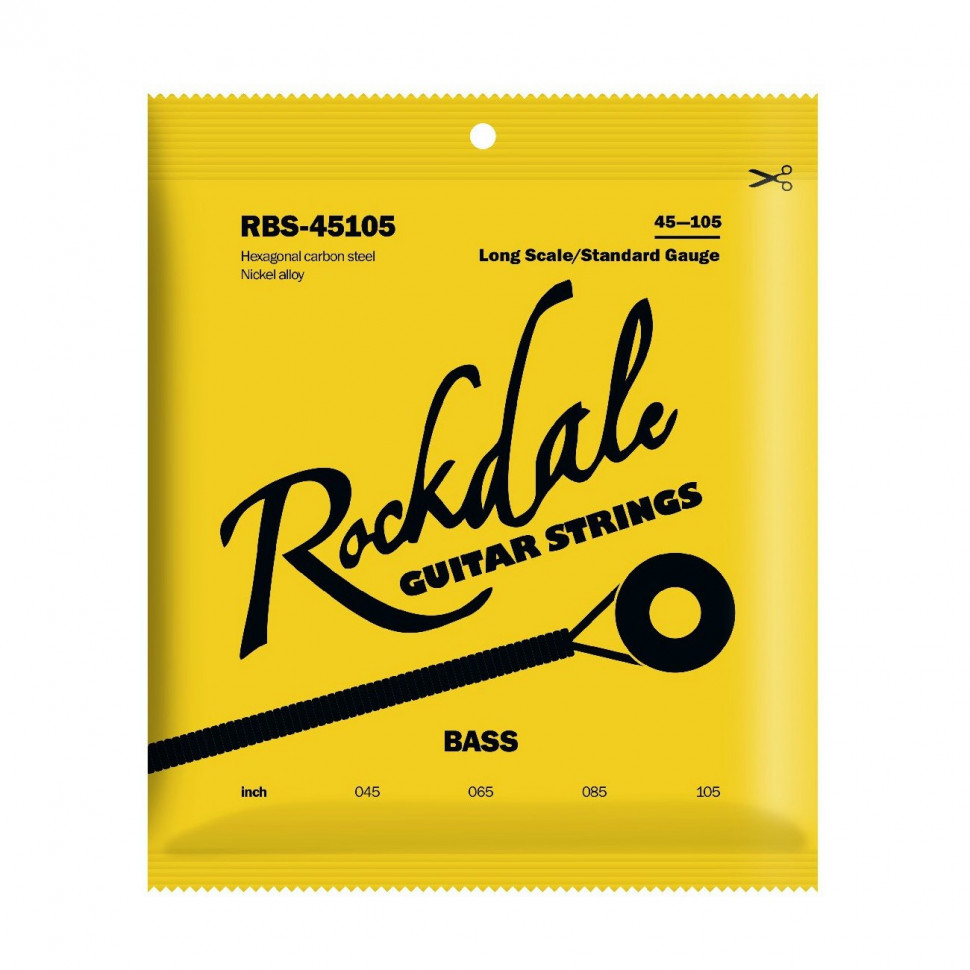 Rockdale RBS-45105, сталь, 45-105 струны для бас-гитары