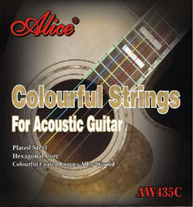 Alice AW435С-SL комплект струн для акустической гитары, цветные (11-52)