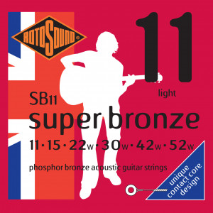 Rotosound SB11 Phosphor Bronze Contact Core струны для акустической гитары 11-52