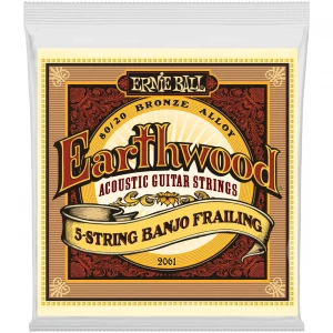 Ernie Ball 2061 Earthwood 80/20 Bronze Frailing 10-24 струны для банджо