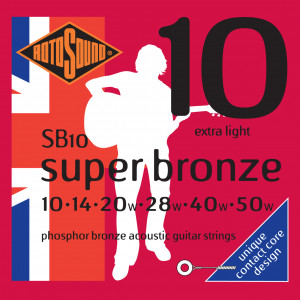 Rotosound SB10 Phosphor Bronze Contact Core струны для акустической гитары 10-50