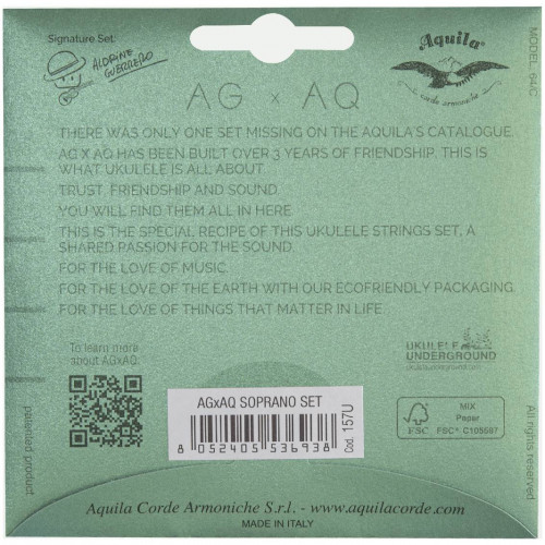 Aquila AGxAQ 157U струны для укулеле сопрано (a-e-c-g)