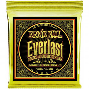 Ernie Ball 2556 Everlast 80/20 Bronze Medium Light 12-54 струны для акустической гитары