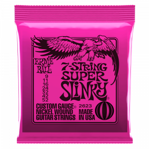 Струны для электрогитары Ernie Ball 2623 Super Slinky 7-string 9-52