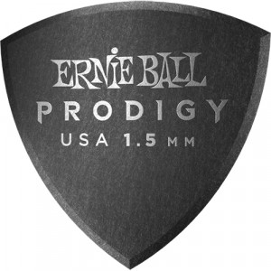 Ernie Ball 9332 Prodigy Black Shield Large комплект медиаторов, 1,5 мм, 6 шт