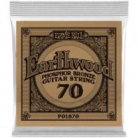 Ernie Ball 1870 Earthwood Phosphor Bronze .070 струна одиночная для акустической гитары