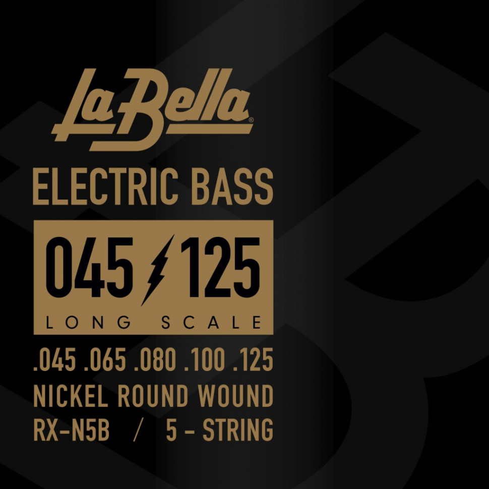 La Bella RX-N5B RX Nickel комплект струн для 5-струнной бас-гитары (45-125)