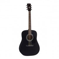 Parkwood W81-BKS акустическая гитара, черная, с чехлом 