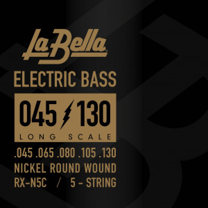La Bella RX-N5C RX Nickel комплект струн для 5-струнной бас-гитары (45-130)