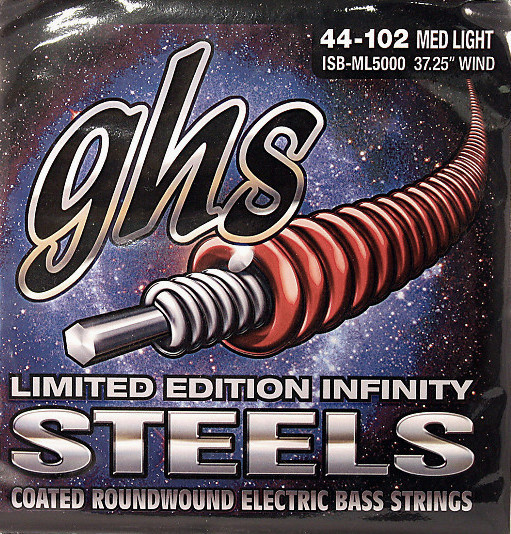 Струны для бас-гитары GHS ISBML5000 Infinity Steel Medium Light 44-102