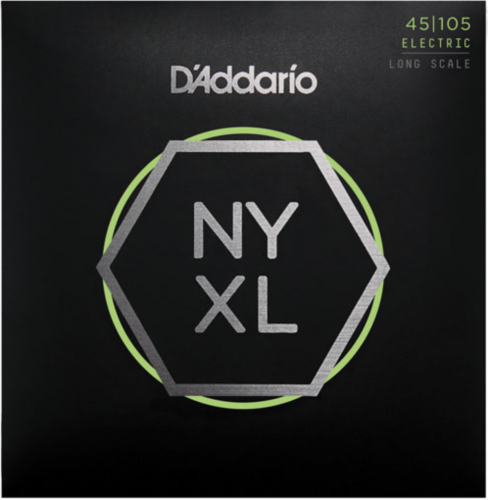 Струны для бас-гитары D'Addario NYXL45105 Long Scale, Light Top Med Bottom 45-105 NYXL