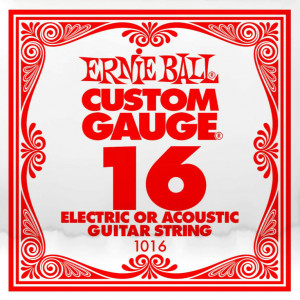 ​Одиночная струна для электро и акустической гитары Ernie Ball 1016, 16