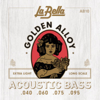 La Bella AB10 Acoustic Bass Golden Alloy Extra Light 40-95 струны для акустической бас-гитары