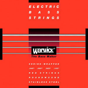 Warwick 42200 M 4 Red Label струны для бас-гитары 45-105, сталь