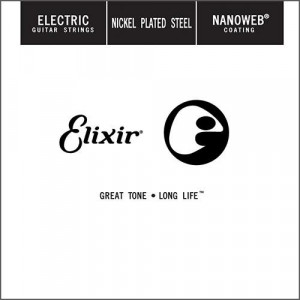 Elixir 15238 Nanoweb Отдельная струна для электрогитары, никелированная, .038