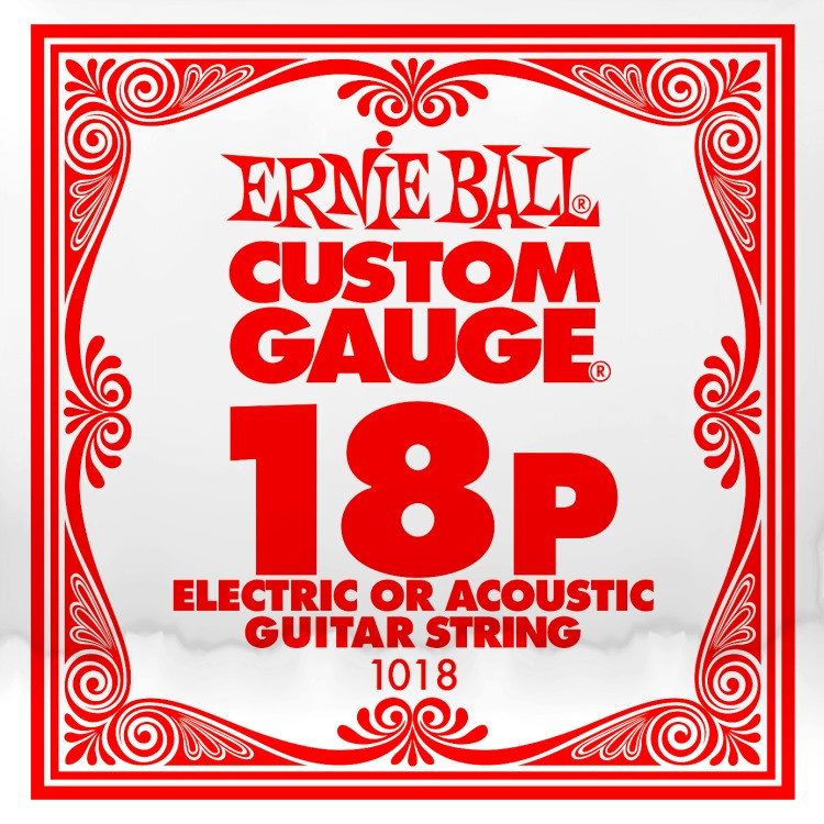 ​Одиночная струна для электро и акустической гитары Ernie Ball 1018, 18