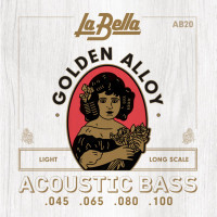 La Bella AB20 Acoustic Bass Golden Alloy Light 45-100 струны для акустической бас-гитары