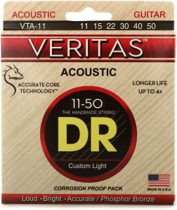 DR VTA-11 Veritas Phosphor Bronze Acoustic 11-50 струны для акустической гитары