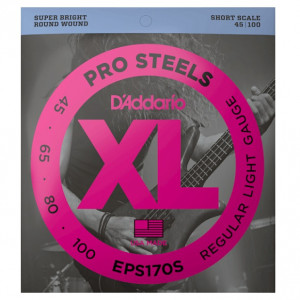 D'Addario EPS170S струны для 4 струнной бас-гитары, сталь, Short Scale, 45-065-080-100