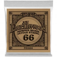 Ernie Ball 1866 Earthwood Phosphor Bronze .066 струна одиночная для акустической гитары