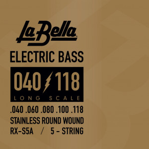 La Bella RX-S5A RX Stainless комплект струн для 5-струнной бас-гитары (40-118)