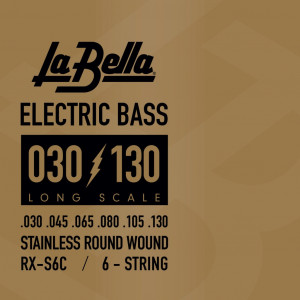 La Bella RX-S6C RX Stainless комплект струн для 6-струнной бас-гитары (30-130)