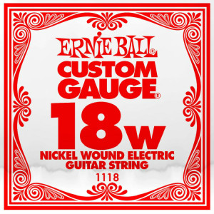 ​Одиночная струна для электрогитары Ernie Ball 1118, Nickel Wound, 18