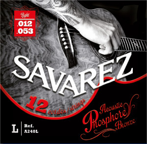 Savarez A240L Acoustic Phosphor Bronze 12-53 комплект для 12-струнной акустической гитары