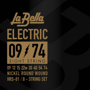 Струны для электрогитары La Bella Crazy Eights HRS-81 9-74