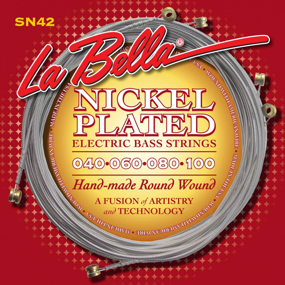 ​Струны для бас-гитары La Bella SN42 Nickel Plated Light 40-100