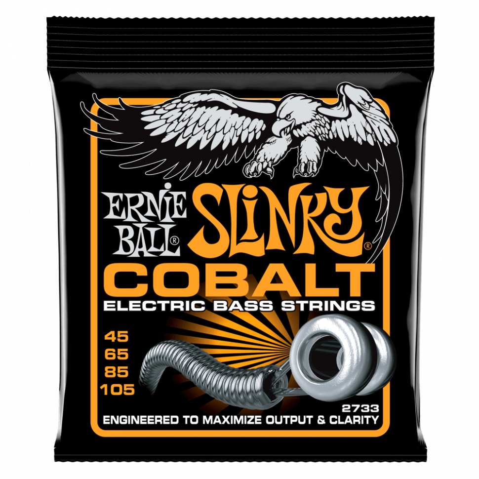 Ernie Ball 2733 45-105 Cobalt Hybrid Slinky струны для бас-гитары