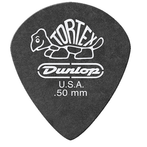 Dunlop 482P.50 Tortex® Pitch Black Jazz III набор черных медиаторов 0.50мм, упаковка (12шт.)