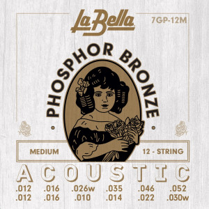 La Bella 7GP12M Phosphor Bronze комплект струн для 12-струнной акустической гитары (12-52)