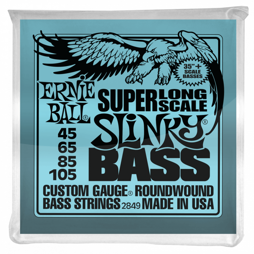 Струны для бас-гитары Ernie Ball 2849 Super Long Scale Slinky Nickel Wound Bass 45-105