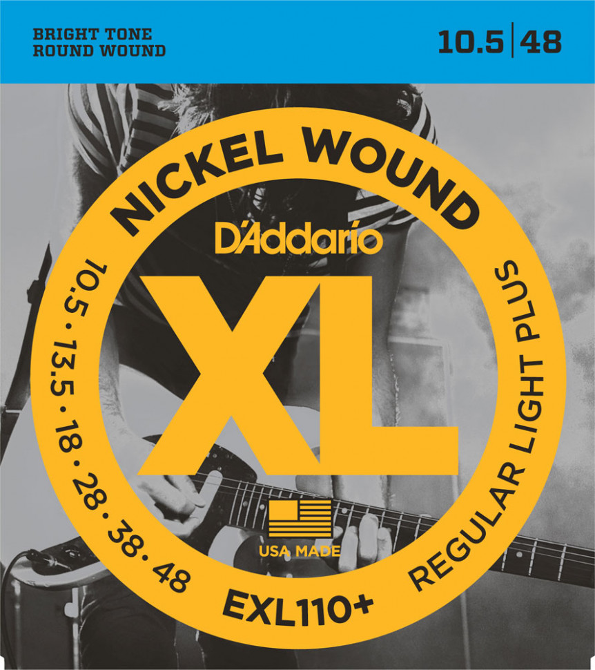​Струны для электрогитары D'Addario EXL110+ Regular Light Plus Nickel Wound 10.5-48