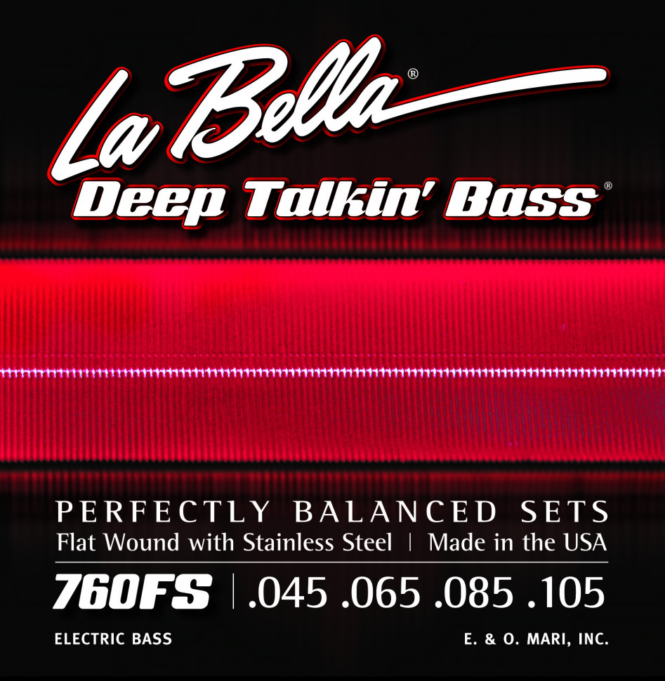 Струны для бас-гитары La Bella 760FS 45-105 Stainless Steel Flat Wound