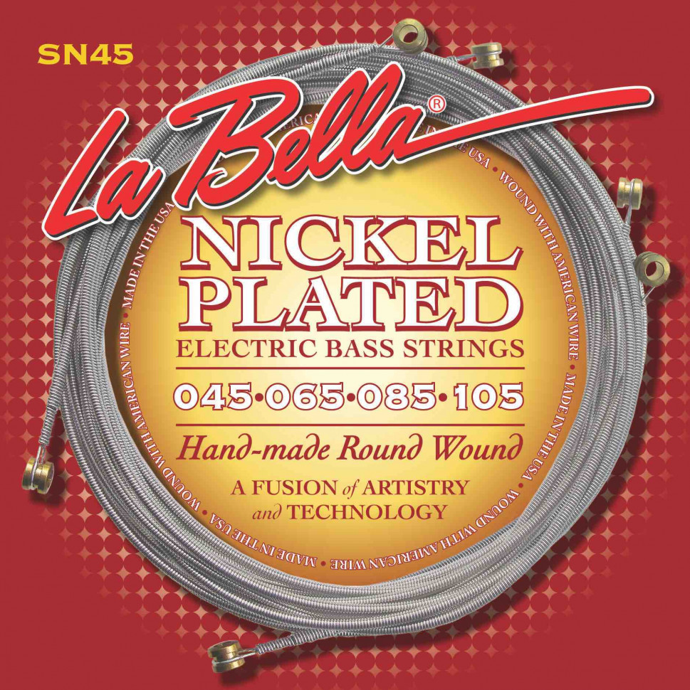 ​Струны для бас-гитары La Bella SN45 Nickel Plated 45-105