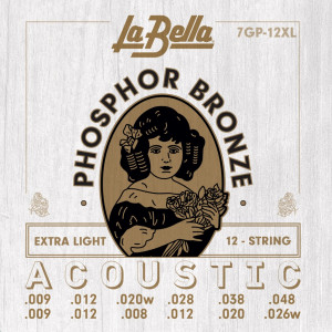 La Bella 7GP-12XL комплект струн для акустической 12-струнной гитары (9-48)