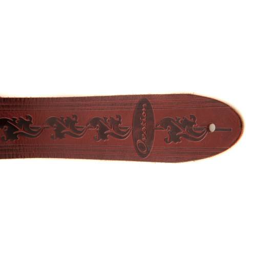 Ovation Premium Leather Leaf гитарный ремень (бордовый)