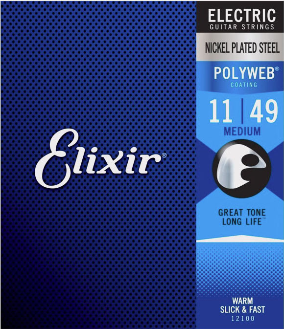 Струны для электрогитары Elixir 12100 Polyweb Medium 11-49
