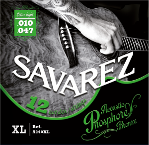 Savarez A240XL Acoustic Phosphor Bronze .010-.047 струны для 12 стр. акустической гитары